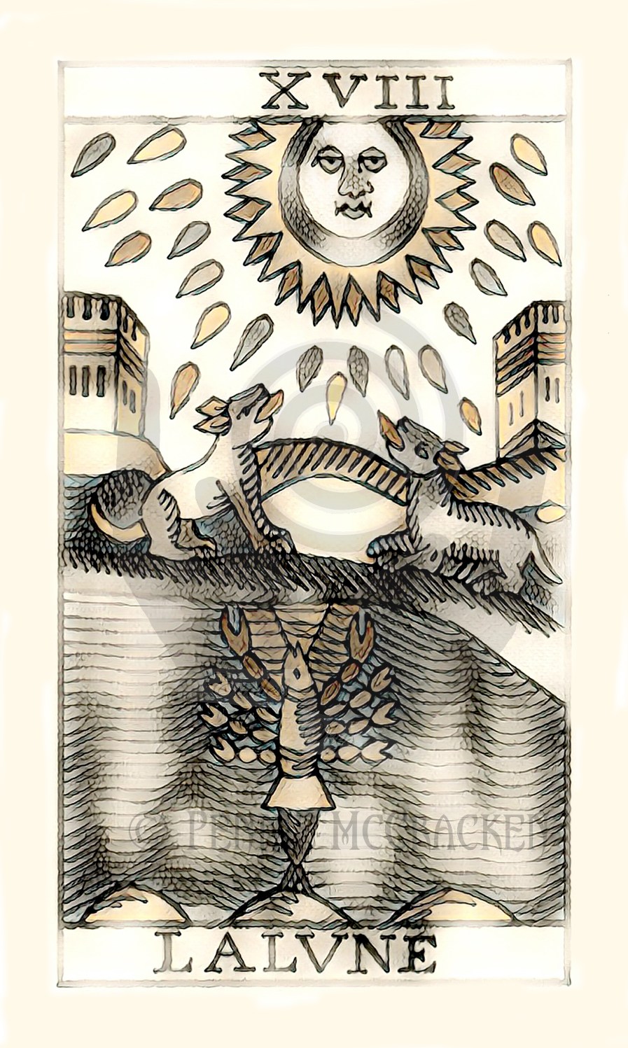 Tarot de Marseille Vintage "Distressed" Design by Pennie McCracken - Endless Skys