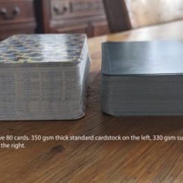 Difference in Cardstock example