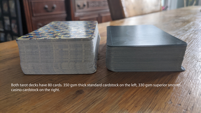 Difference in Cardstock example