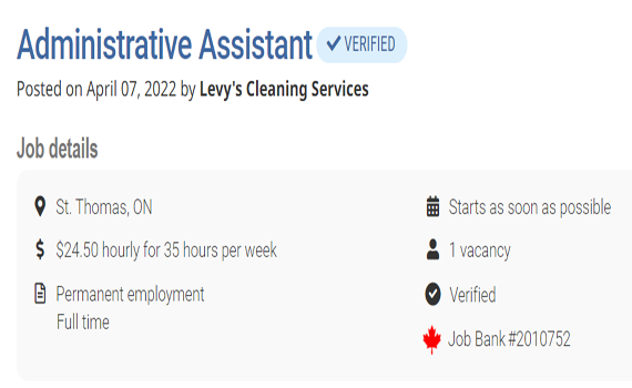Bogus Jobs verified by Canadian Government on Job Bank
