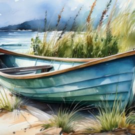 Rowing Boat artwork by Pennie McCracken