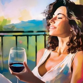 Wine O'Clock artwork by Pennie McCracken